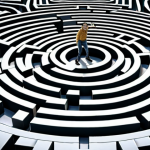 **

A person navigating a complex maze, symbolizing life's challenges. Instead of walls, some obstacles are depicted as trampolines, representing opportunities for growth. The person has a determined, focused expression, embodying an "agile mind." The overall tone is hopeful and encouraging.

**